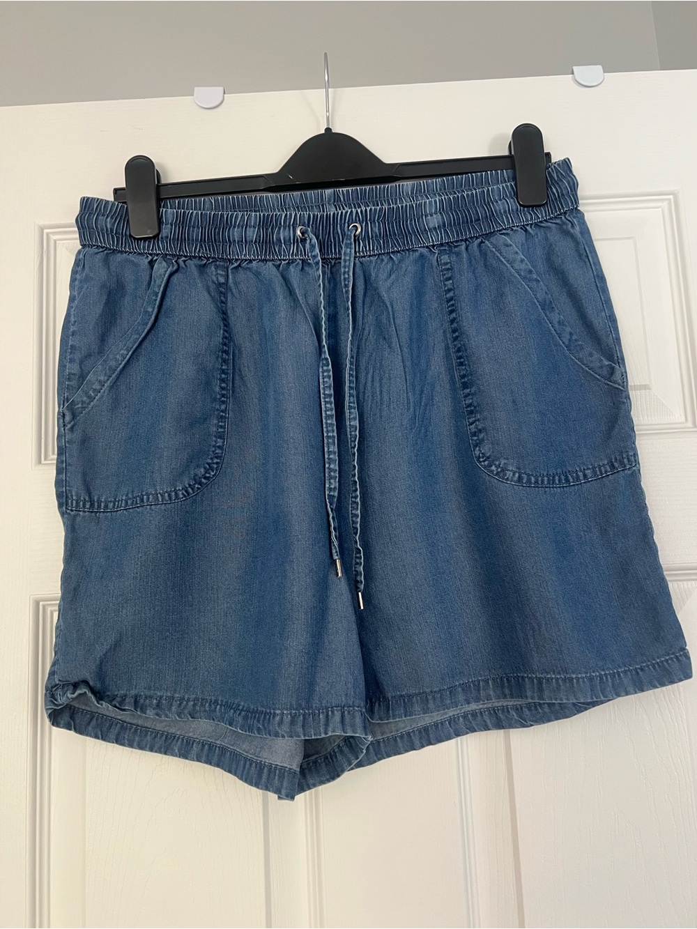 Jones New York Blue Drawstring Denim-Style Women's Shorts